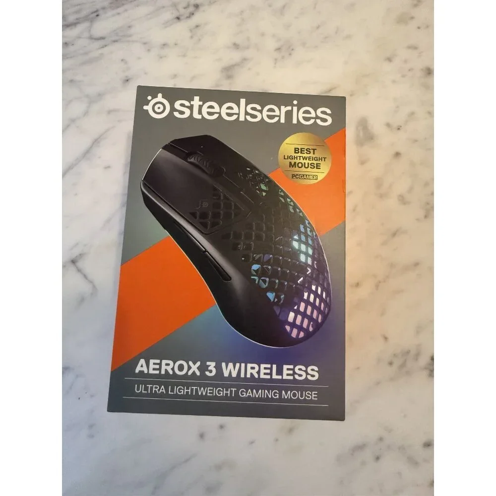 NWB SteelSeries Aerox 3 Ultra Lightweight Honeycomb Wireless RBG Optical Gaming